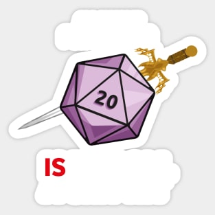 All I Want For Christmas Is To Roll A Crit Hit - Board Games TRPG Design - Dungeon Board Game Art Sticker